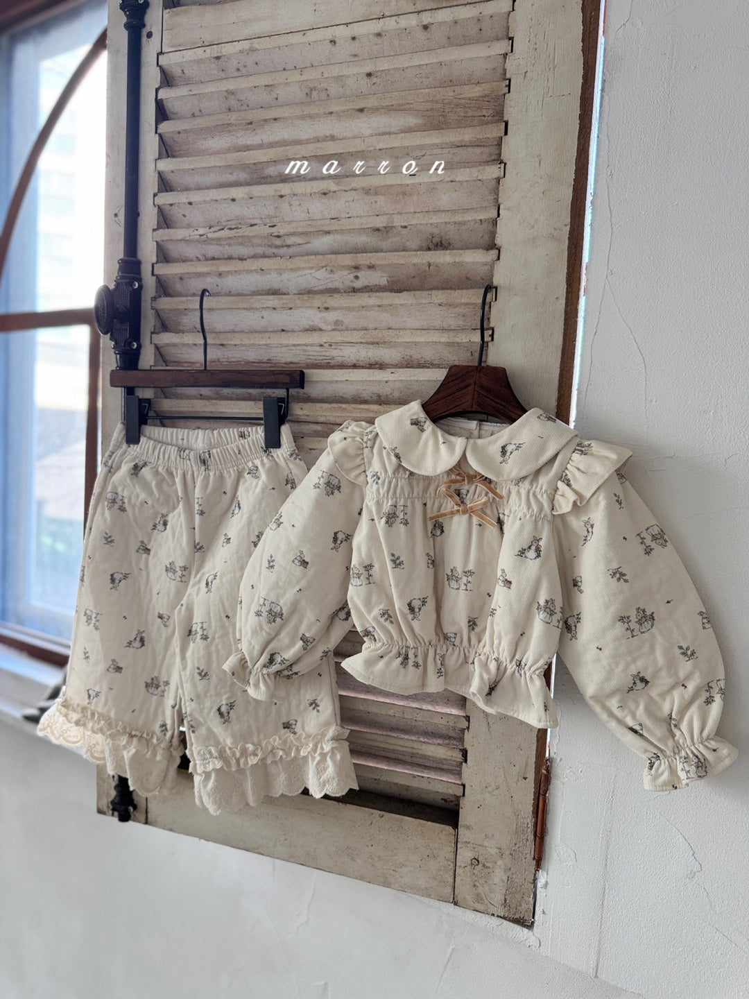 韓國童裝 25秋冬 | MA25442 RABBIT BLOUSE (BABY & KIDS)  (Cotton Bonded)