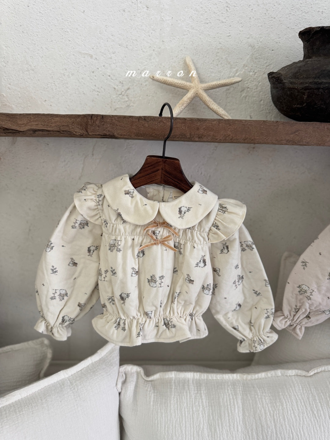 韓國童裝 25秋冬 | MA25442 RABBIT BLOUSE (BABY & KIDS)  (Cotton Bonded)