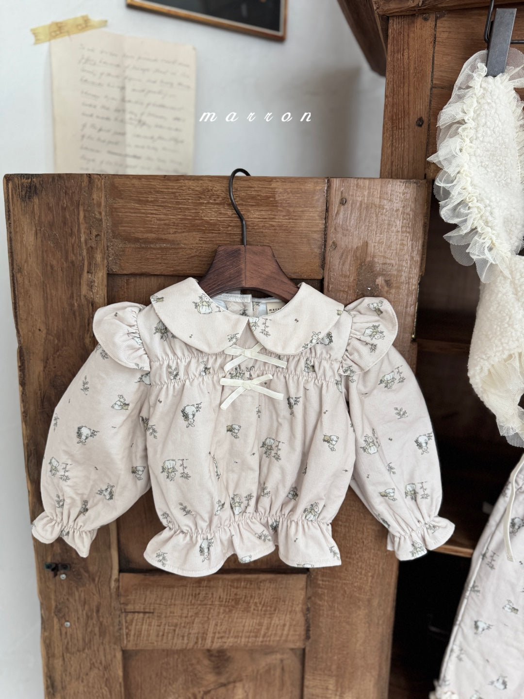 韓國童裝 25秋冬 | MA25442 RABBIT BLOUSE (BABY & KIDS)  (Cotton Bonded)