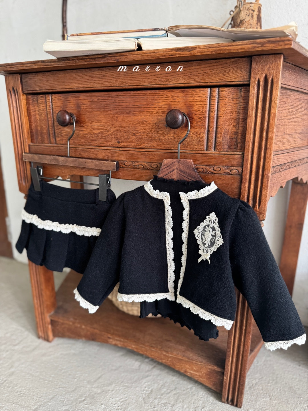 韓國童裝 25秋冬 | MA25437 CASTLE CARDIGAN  + SKIRT SET  (BABY & KIDS)
