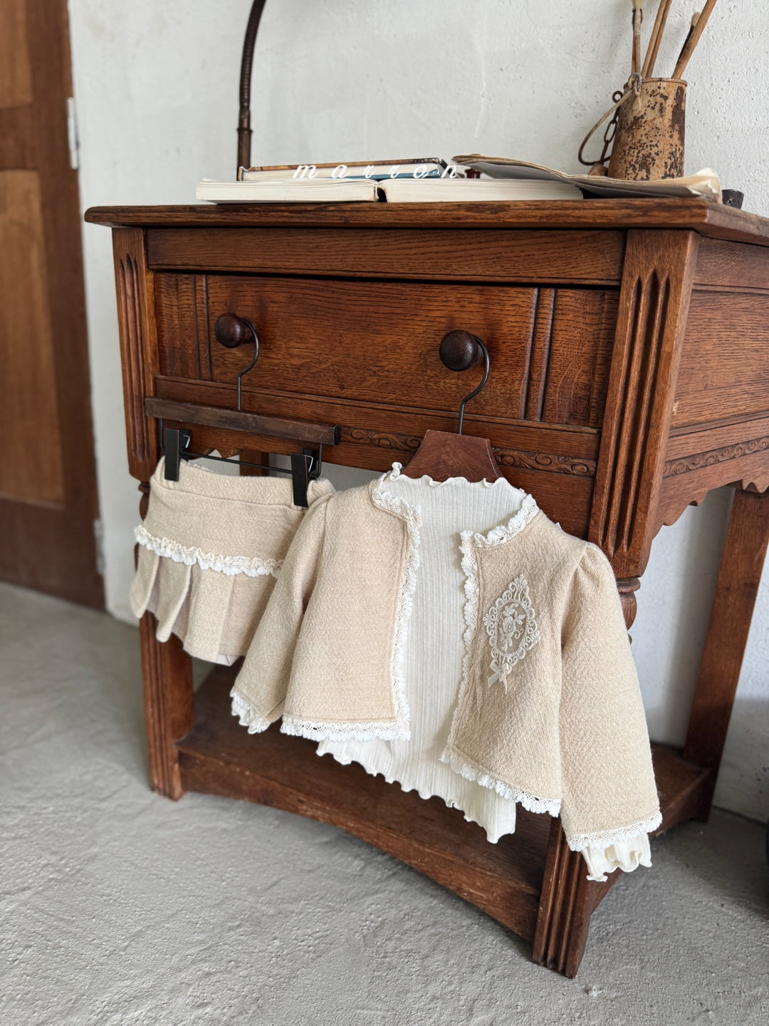 韓國童裝 25秋冬 | MA25437 CASTLE CARDIGAN  + SKIRT SET  (BABY & KIDS)