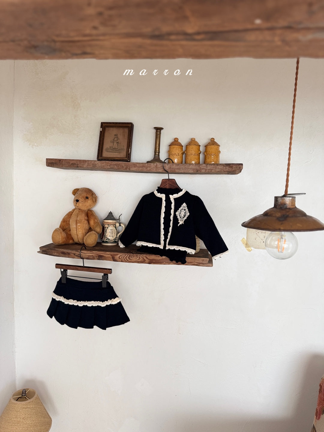 韓國童裝 25秋冬 | MA25437 CASTLE CARDIGAN  + SKIRT SET  (BABY & KIDS)