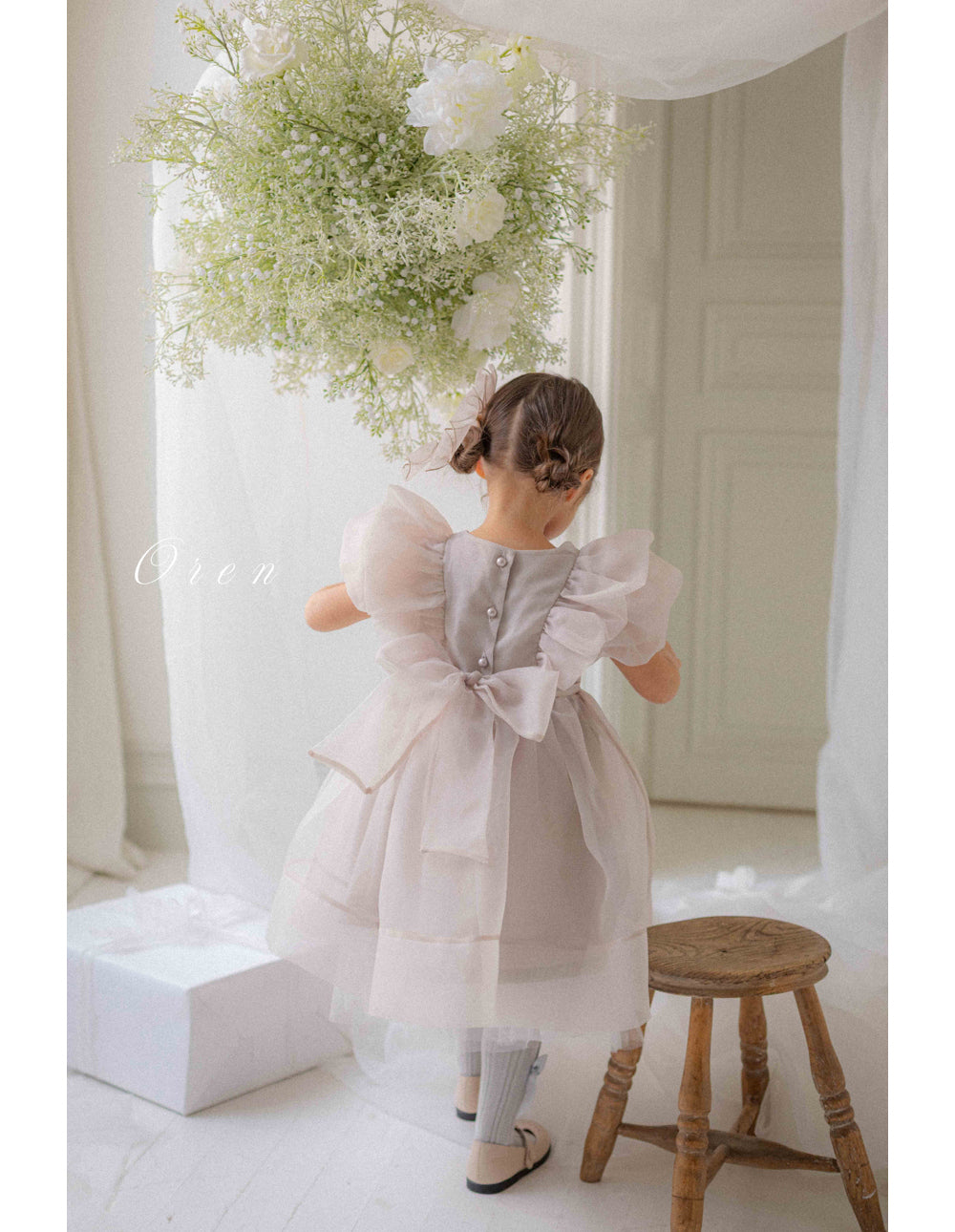 韓國童裝 26春 | OR24 Serena Pintuck Organza Dress