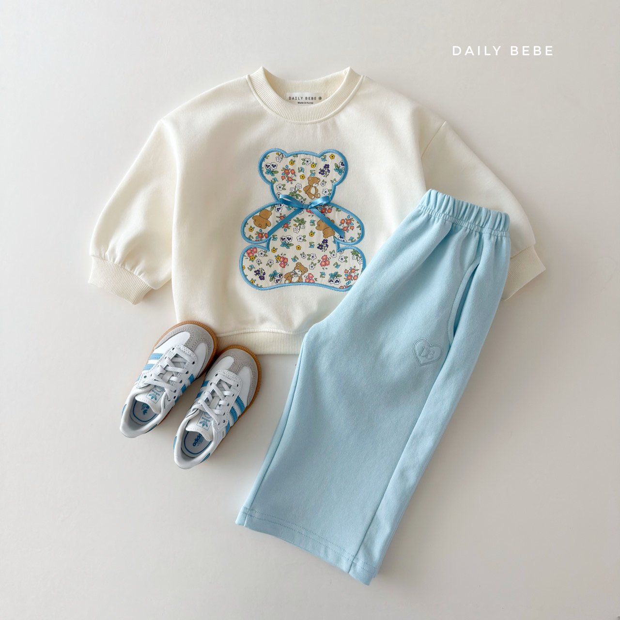 韓國童裝 26春 | DD17 花兔熊衛衣 (75~140cm)