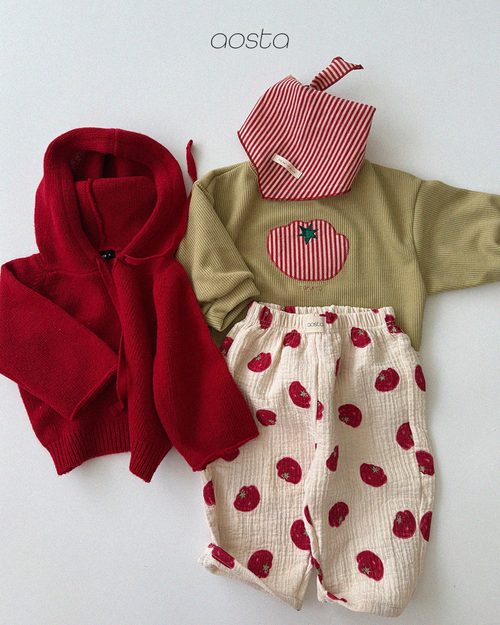 韓國童裝 26秋| AO10 Knit Cookie Hoodie 連帽衫 (70-110)