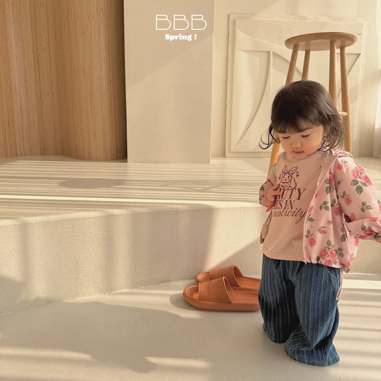 韓國童裝 26春 | BB14 Bebe Hood Flower Jumper (70-100cm)