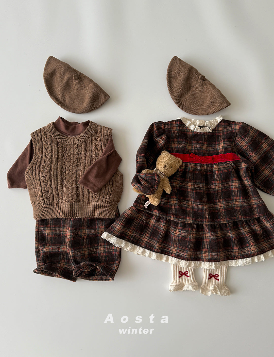 韓國童裝 25秋冬 | AO25455 Check OPS