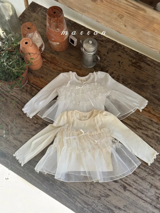 韓國童裝 26春  | MA26107 Lace Bustier Shirt