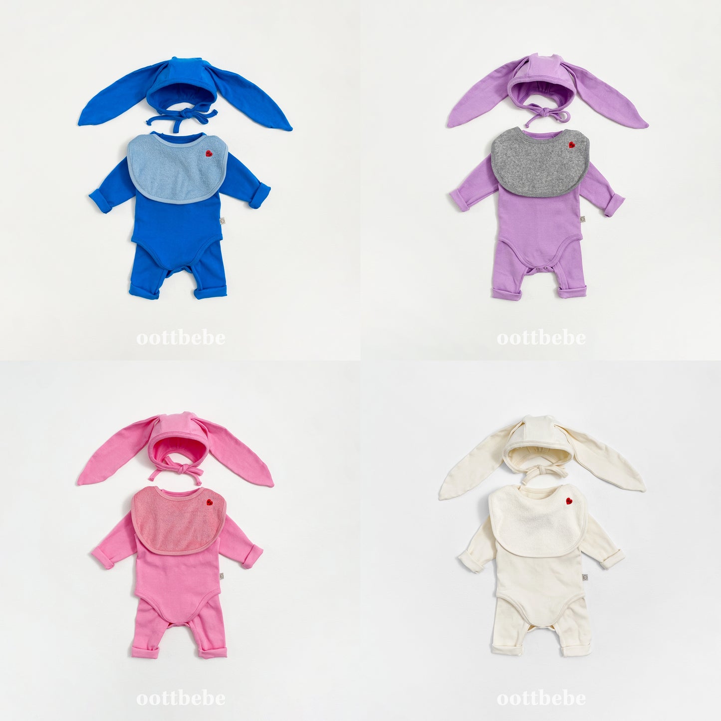 韓國童裝 | OT25312 Rainbow Bunny Bonnet