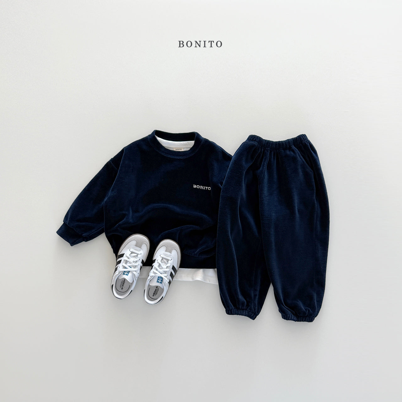 韓國童裝 25秋| BT25342 BONITO TOP AND BOTTOM SET (70-140CM)