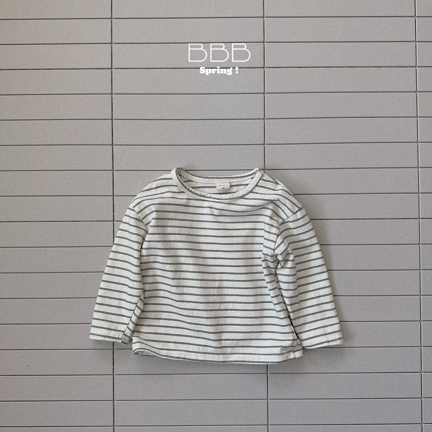 韓國童裝 26春 | BB04 Stripe Box T-shirt (70-110cm)