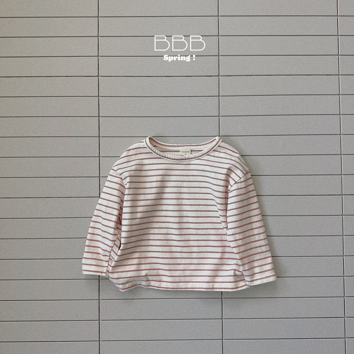 韓國童裝 26春 | BB04 Stripe Box T-shirt (70-110cm)
