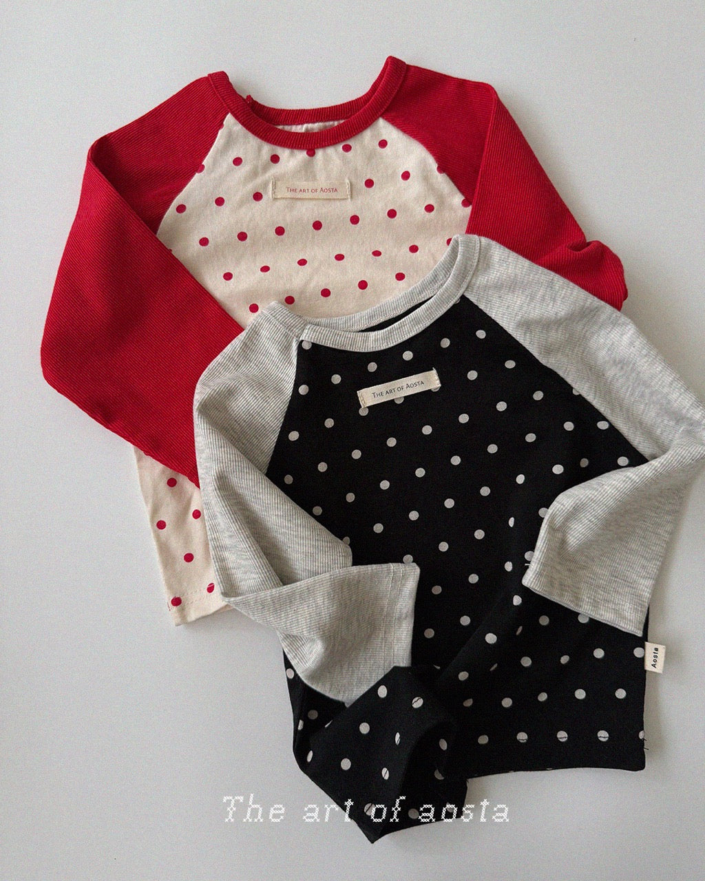 韓國童裝 26秋| AO11 Dot Raglan T 上衣 (70-110)
