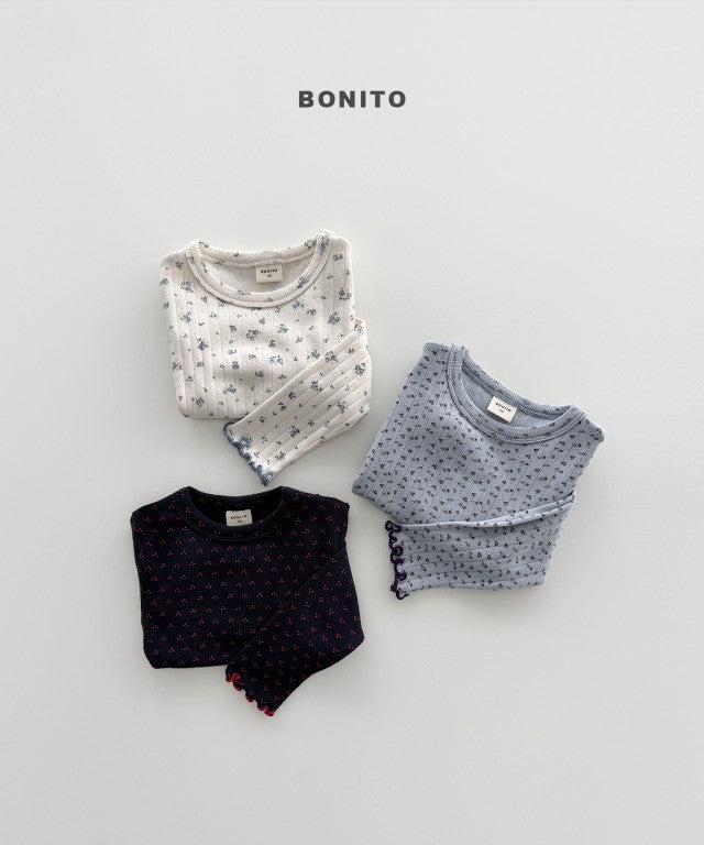 韓國童裝 26秋| BT56 Eyelet Pattern Tee 上衣 (80-140)
