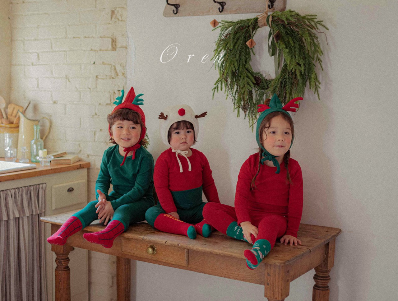 韓國童裝 25秋冬 | OR25508 聖誕款 Christmas Pajamas