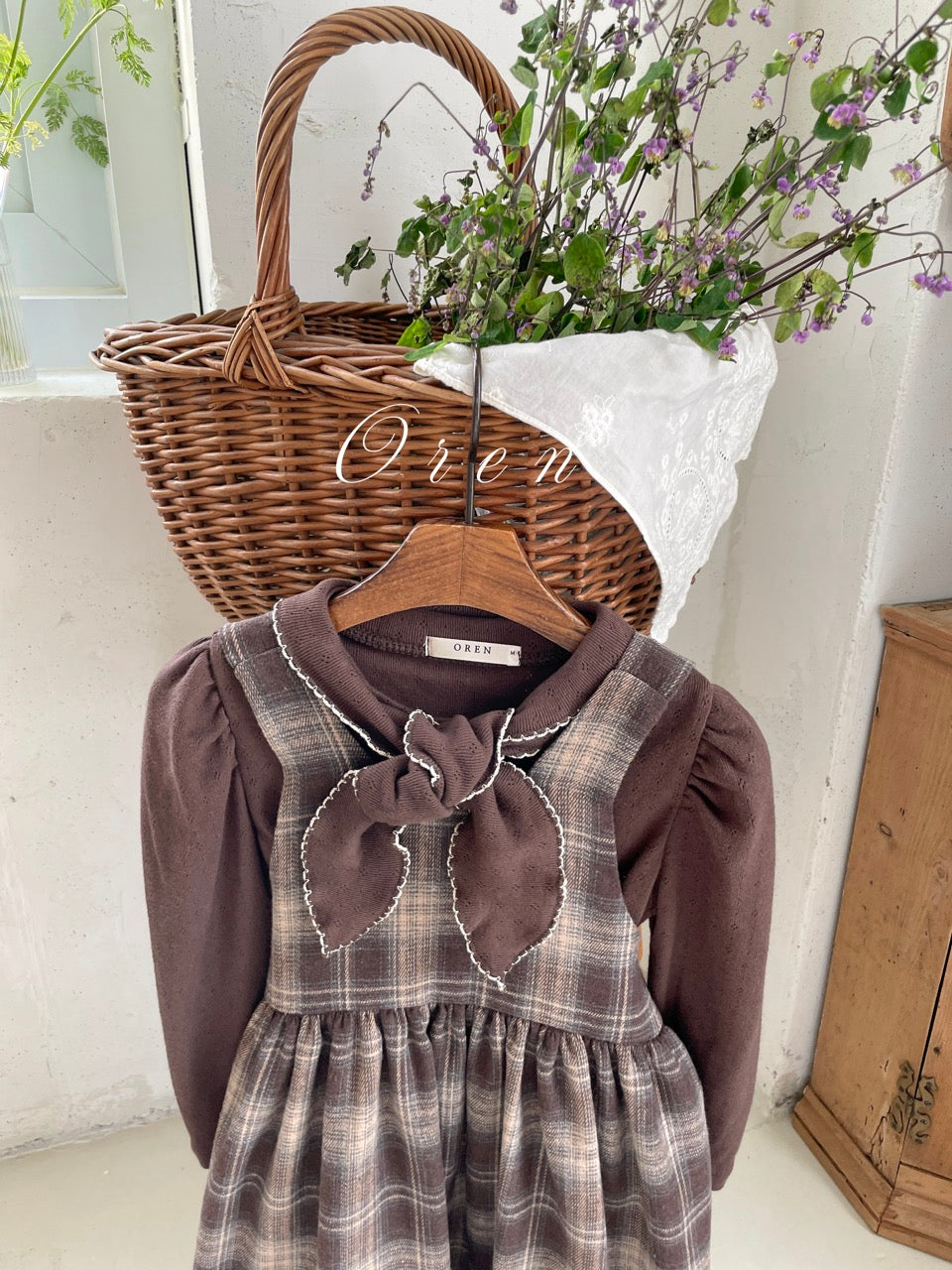 韓國童裝 25秋 | OR25317 Check Collection - Kids OPS (dress)