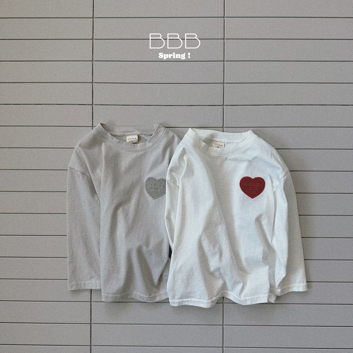 韓國童裝 26春 | BB06 Bebe Heart Box T-shirt (70-110cm)