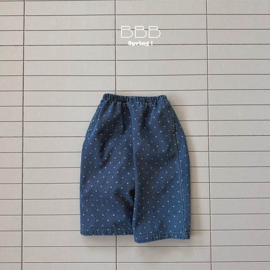 韓國童裝 26春 | BB41 Bebe Dot Dot Denim Pants (70-110cm)