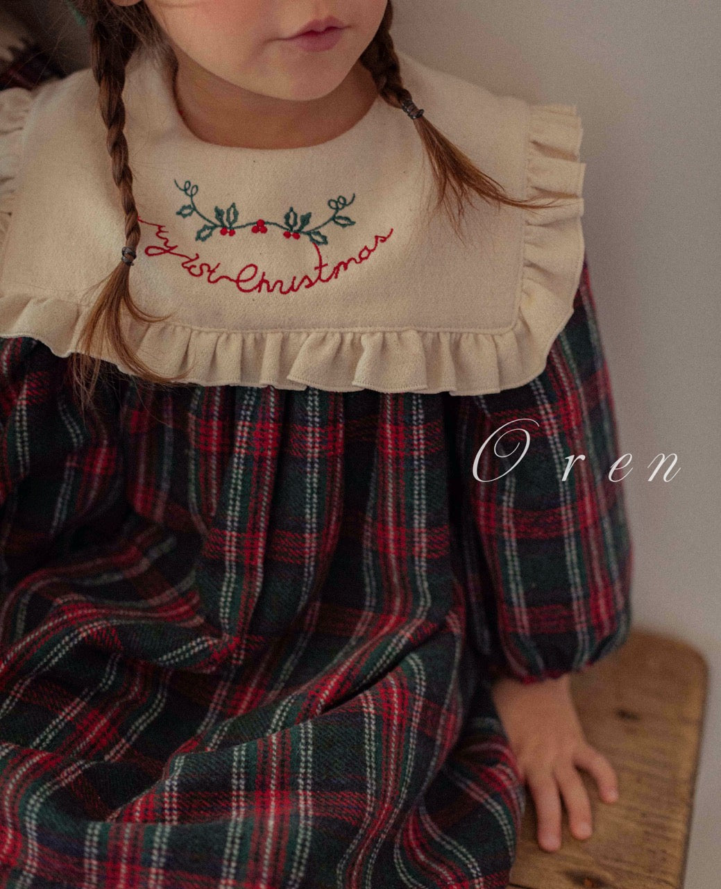 韓國童裝 25秋冬 | OR25505 聖誕款 Eve Check Kids OPS