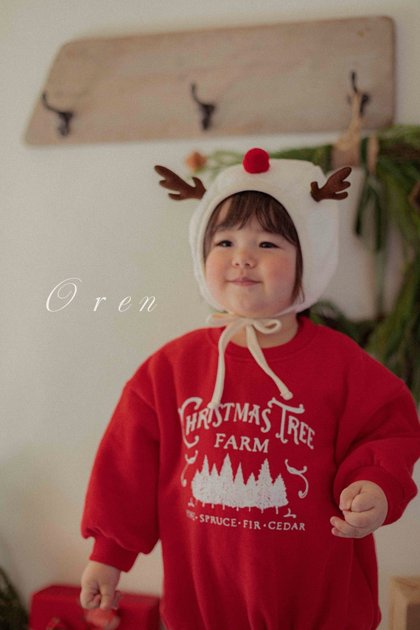 韓國童裝 25秋冬 | OR25507 聖誕款 親子 Christmas Fleece Baby Suit