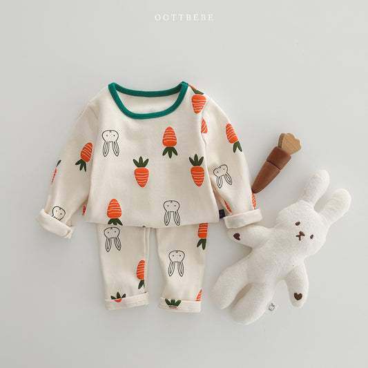 韓國童裝 | OT25113 Carrot Bunny Kids Homewear