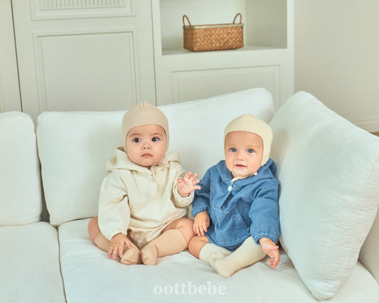 韓國童裝 | OT25359 Denim Baby Suit