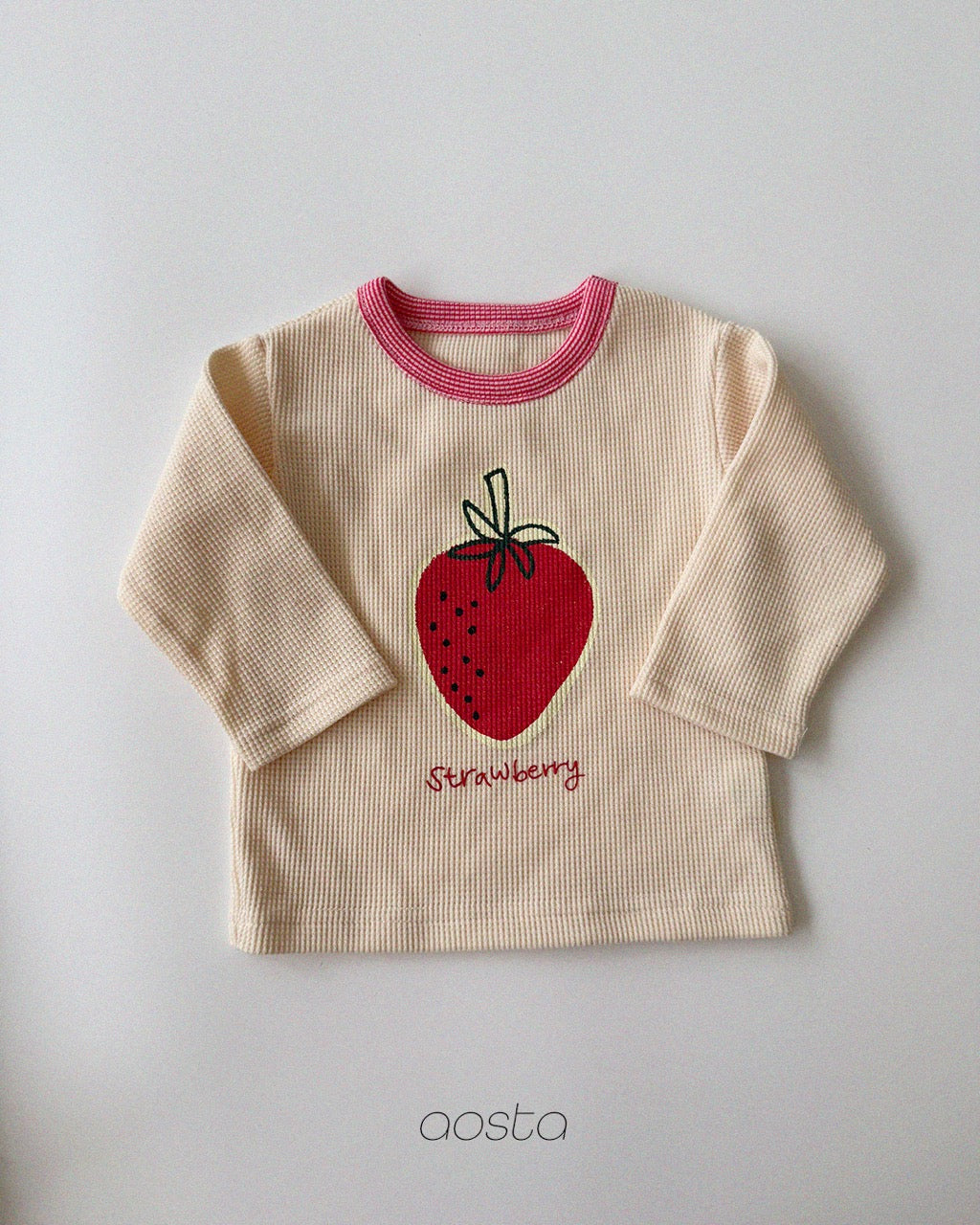 韓國童裝 26秋| AO16 Strawberry T 上衣 (70-110)