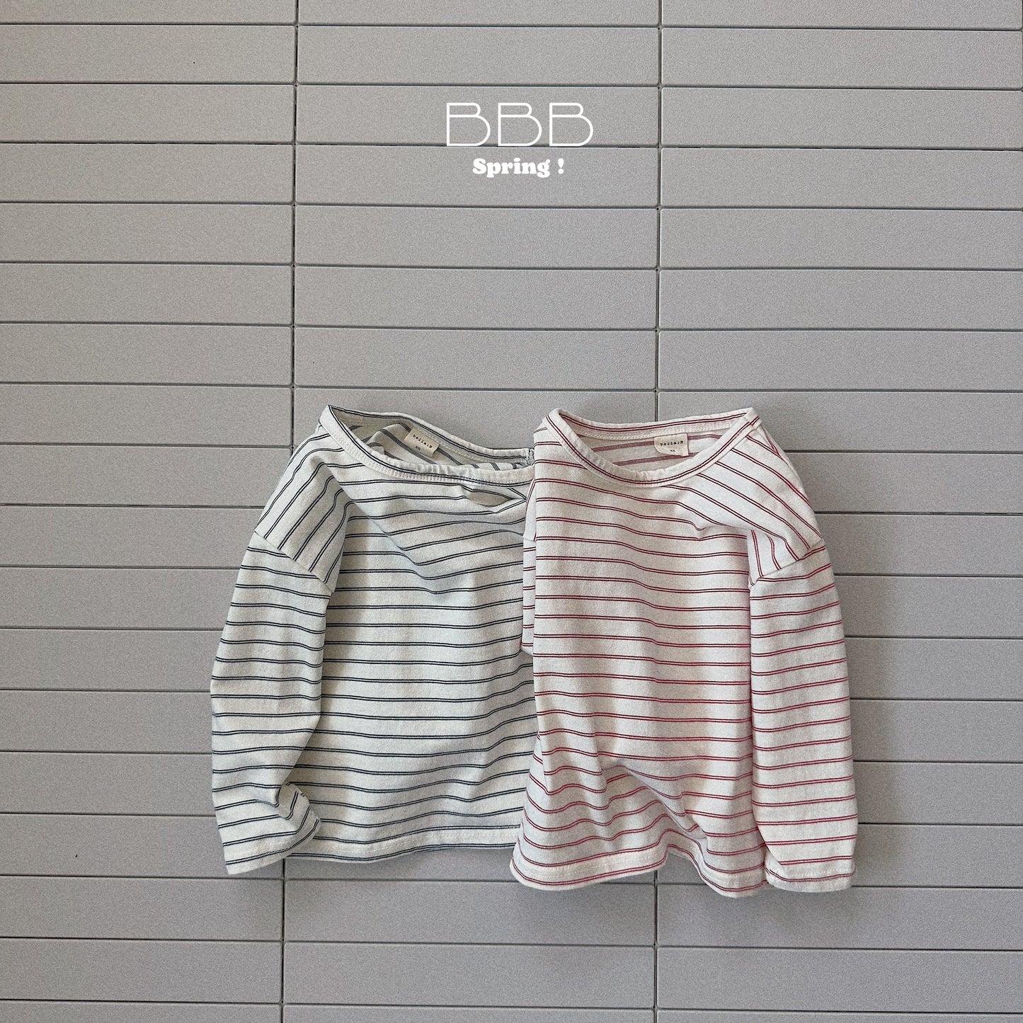 韓國童裝 26春 | BB04 Stripe Box T-shirt (70-110cm)