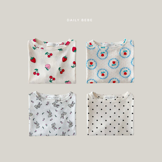 韓國童裝 26夏| DD17 Pattern Short Sleeve Tee (75-140cm)