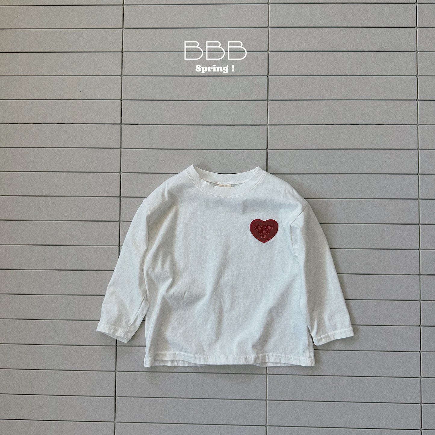 韓國童裝 26春 | BB06 Bebe Heart Box T-shirt (70-110cm)