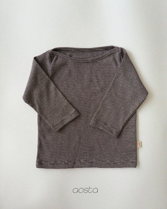 韓國童裝 26秋| AO42 Boat Neck T 上衣 (70-110)