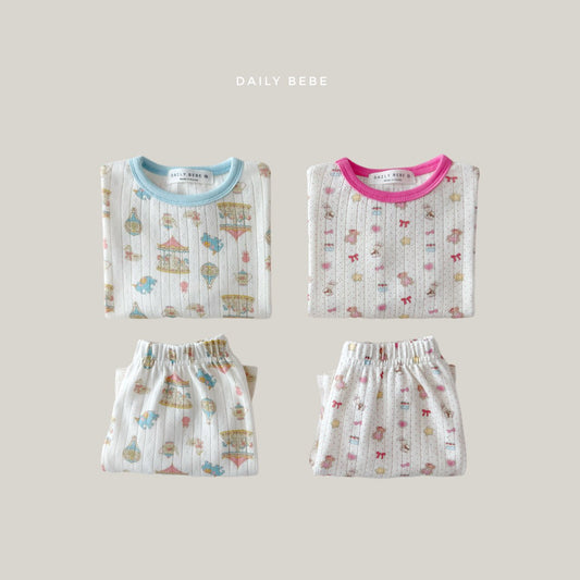 韓國童裝 26夏| DD08 Summer Eyelet Loungewear Set (75-140cm)