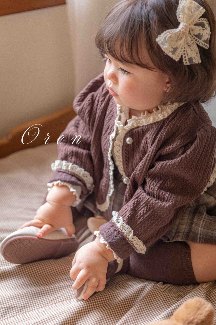 韓國童裝 25秋 | OR25314 Jewel Bolero Cardigan