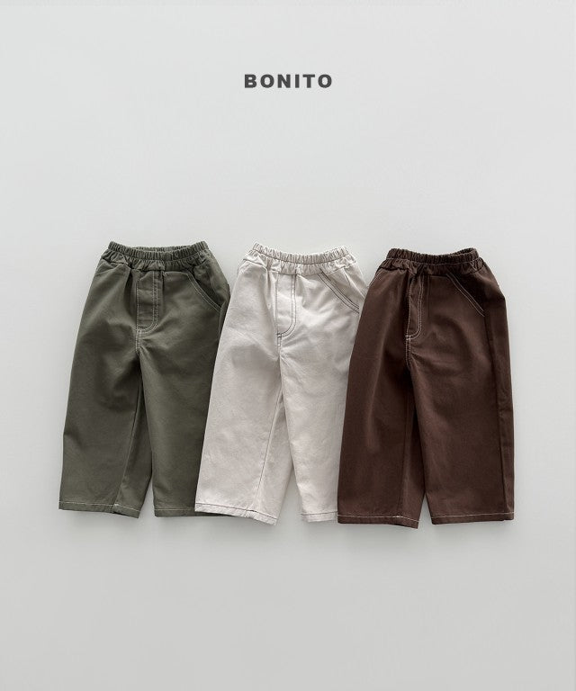 韓國童裝 26秋| BT18 Stitch Cotton Pants 長褲 (80-140)