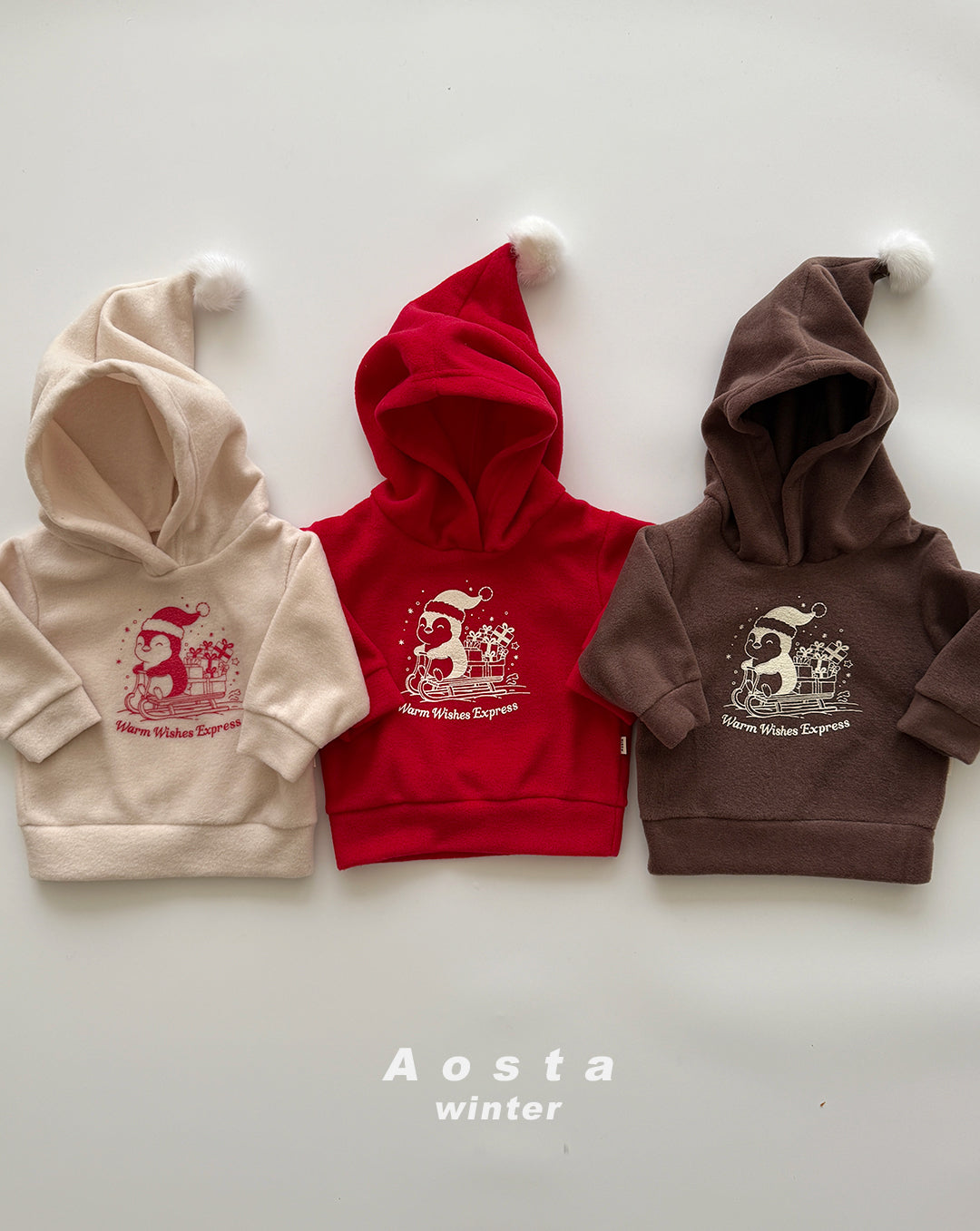 韓國童裝 25秋冬 | AO25450 Winter Penguin Hoodie