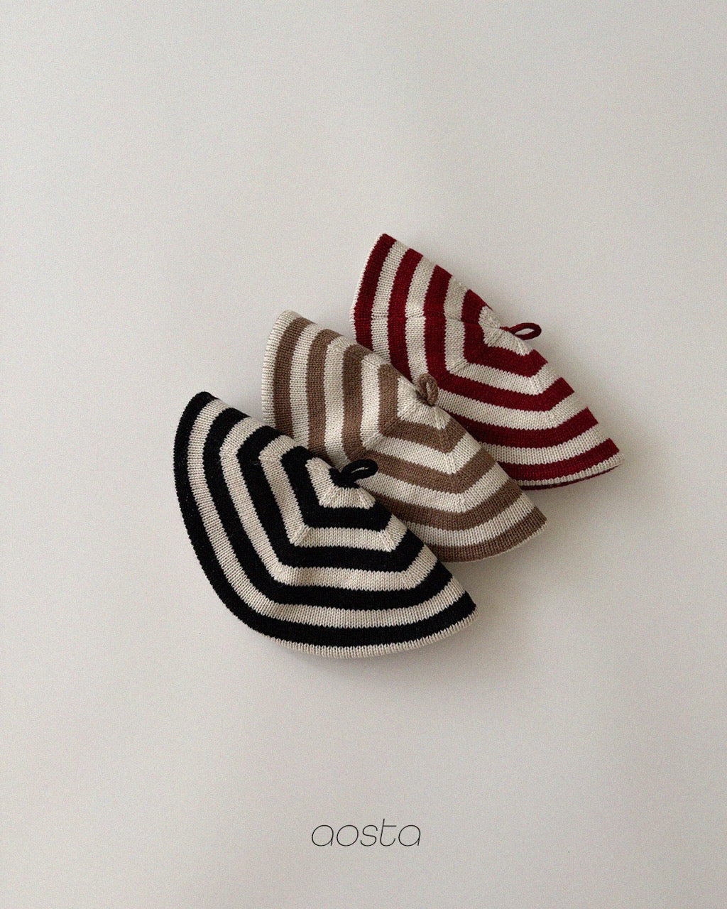 韓國童裝 26秋| AO07 Knit Cookie Beret 帽子 (FREE)