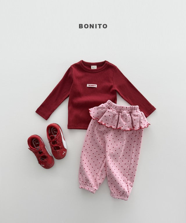 韓國童裝 26秋| BT02 Color Ribbed Tee 上衣 (80-140)