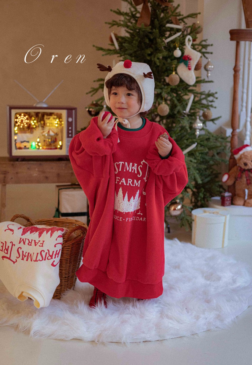 韓國童裝 25秋冬 | OR25507 聖誕款 親子 Christmas Fleece MTM (MOM)