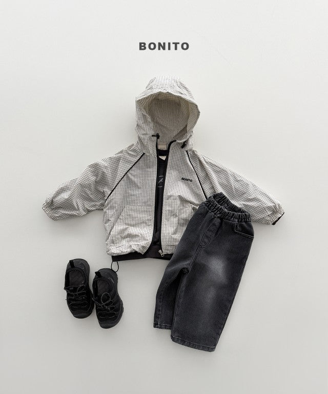 韓國童裝 26秋| BT15 Check String Windbreaker 外套 (80-140)