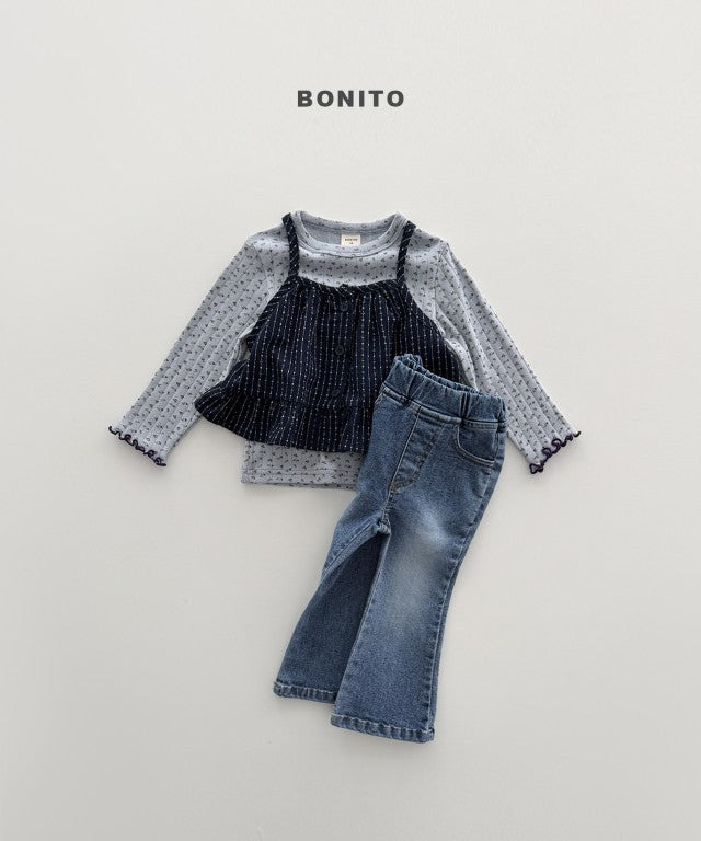 韓國童裝 26秋| BT56 Eyelet Pattern Tee 上衣 (80-140)