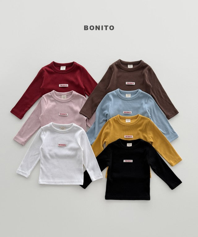 韓國童裝 26秋| BT02 Color Ribbed Tee 上衣 (80-140)