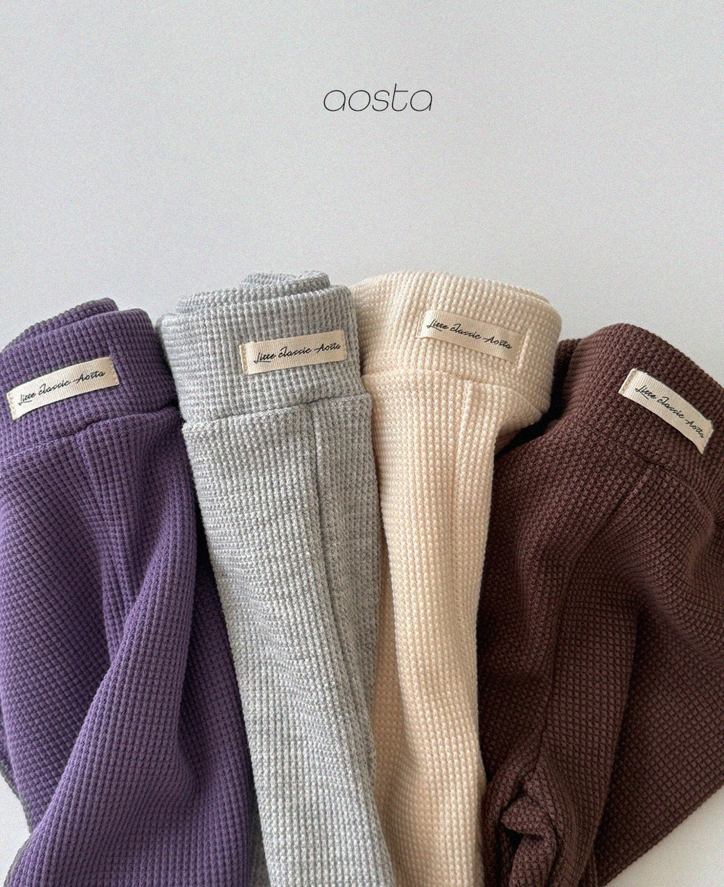 韓國童裝 26秋| AO50 Jelly Waffle Pants 褲子 (70-110)