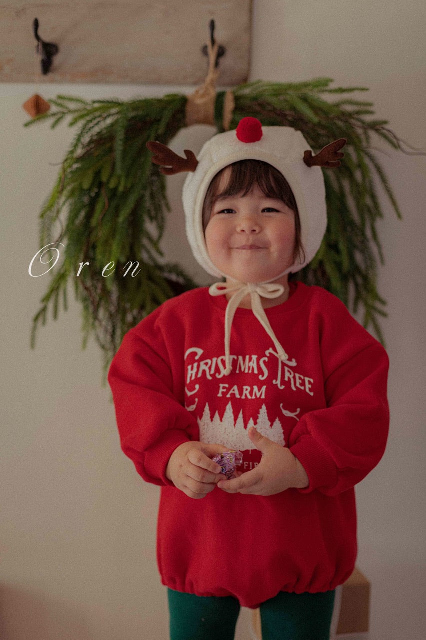 韓國童裝 25秋冬 | OR25507 聖誕款 親子 Christmas Fleece Baby Suit