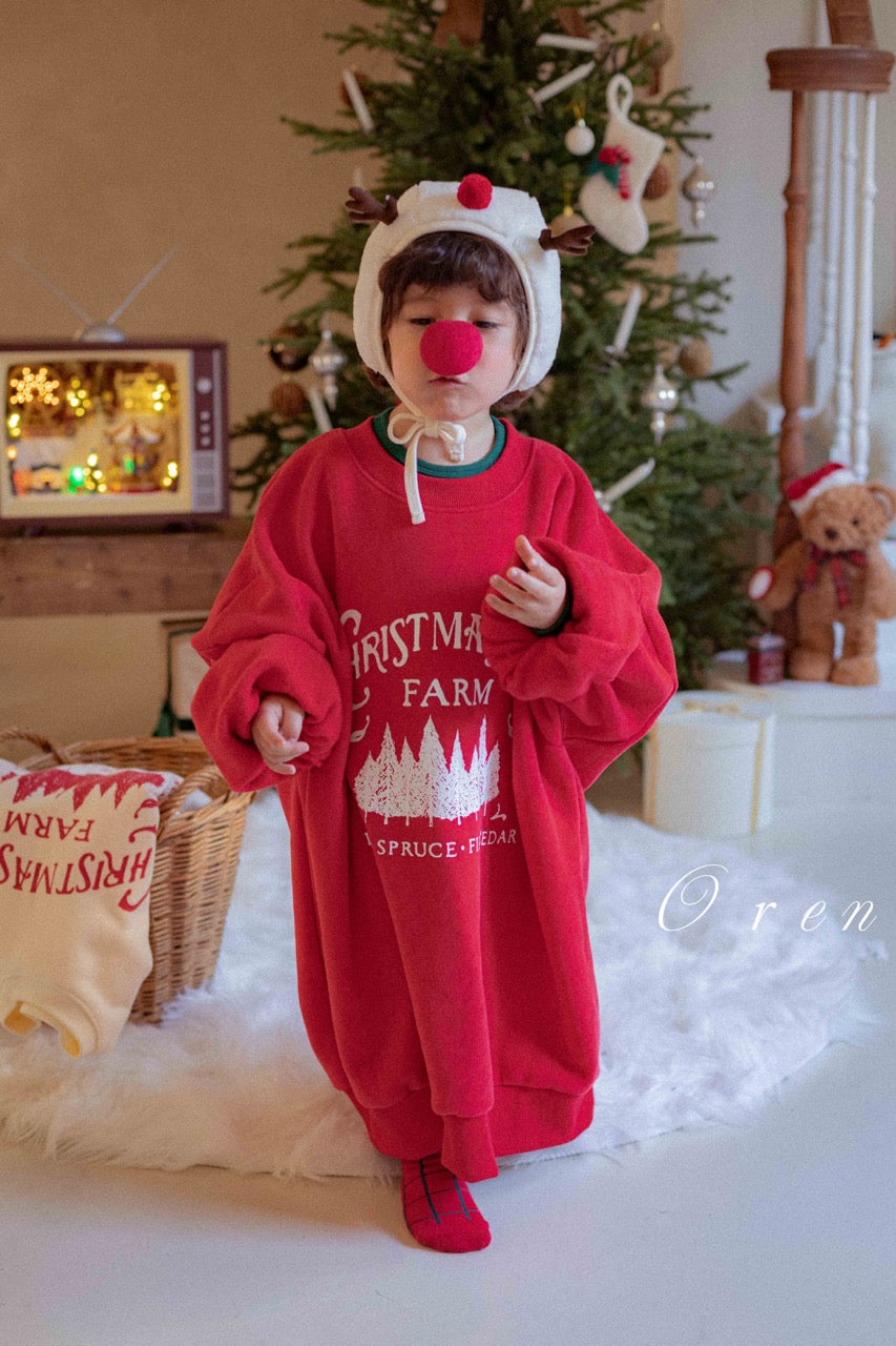 韓國童裝 25秋冬 | OR25507 聖誕款 親子 Christmas Fleece MTM (MOM)
