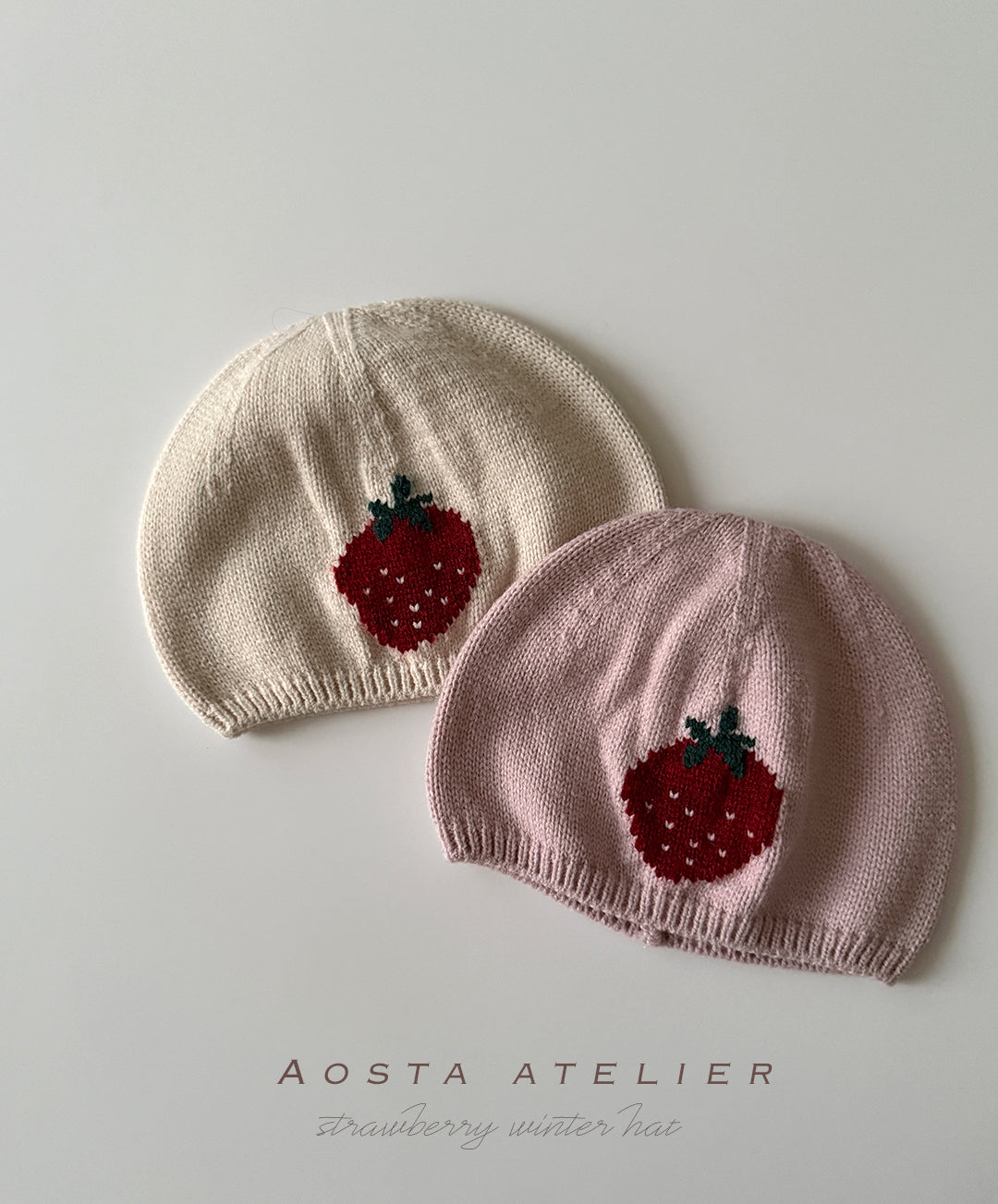 韓國童裝 25秋冬 | AO25410 Knit Strawberry Hat