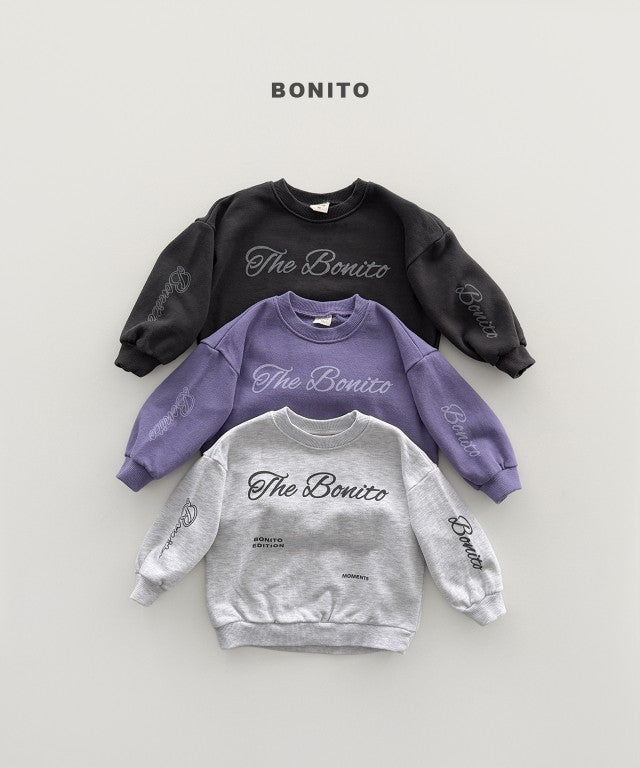 韓國童裝 26秋| BT12 The Bonito Lettering Sweatshirt 衛衣 (80-140)