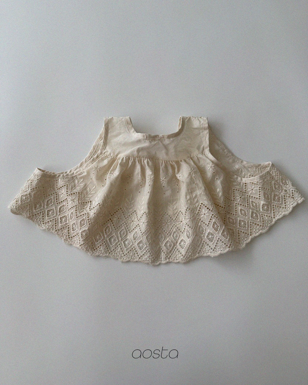 韓國童裝 26秋| AO22 Lace Jenny Open Vest 背心 (FREE)