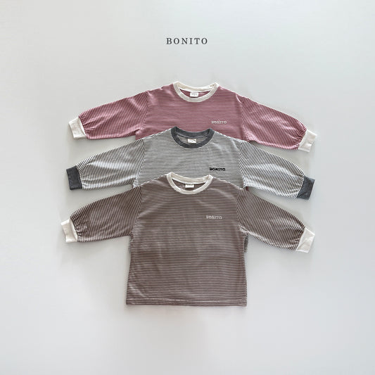 韓國童裝 25秋| BT25324 BONITO STRIPE TEE (70-140CM)