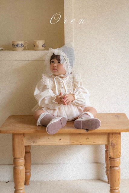 韓國童裝 25秋 | OR25305 Lace Bonnet