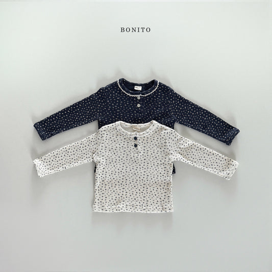 韓國童裝 25秋| BT25314 FLOWER TEE  (70-140CM)